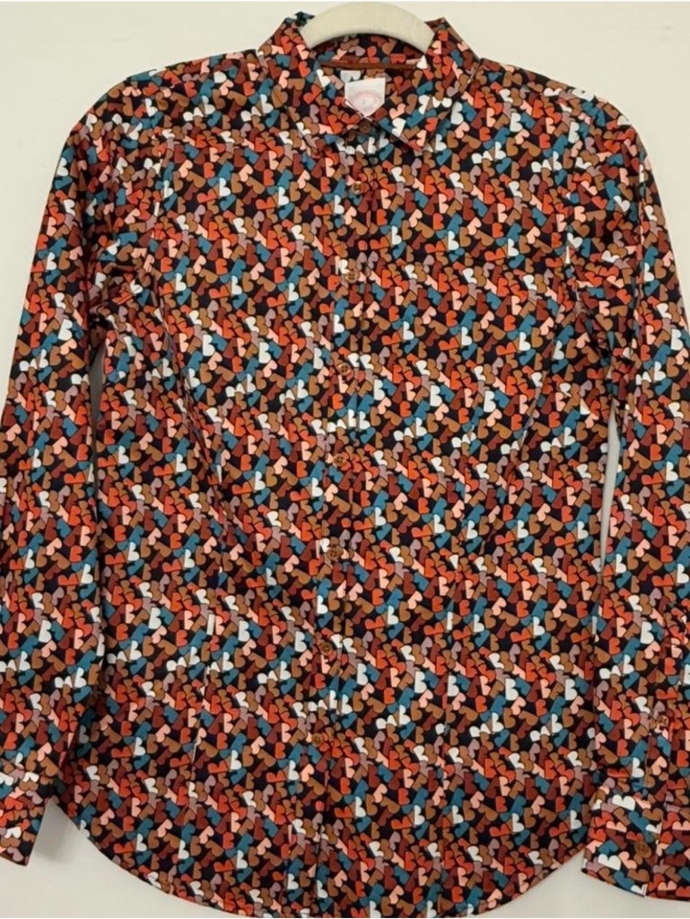 Brooks Brothers “B” Print Button-Up Shirt in Multi-Color